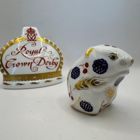 Royal Crown Derby Harvest Mouse 1986 Bone China Paperweight Figurine - Picture 7 of 11